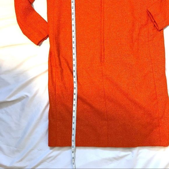 Vintage 1960’s Hand Made Bright Orange Shift Jacket Dress - Picture 11 of 12